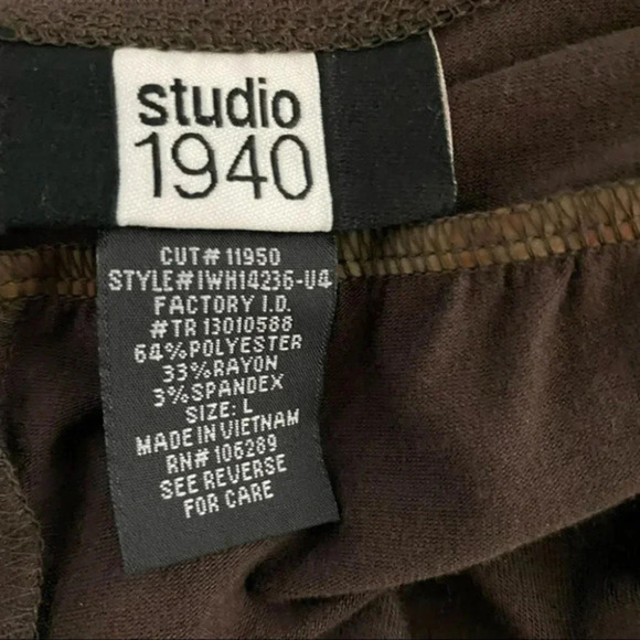 Studio 1940 L brown halter top Y2K Retro Vintage - Picture 4 of 6